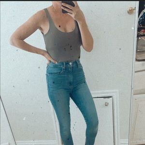 Olive green bodysuit